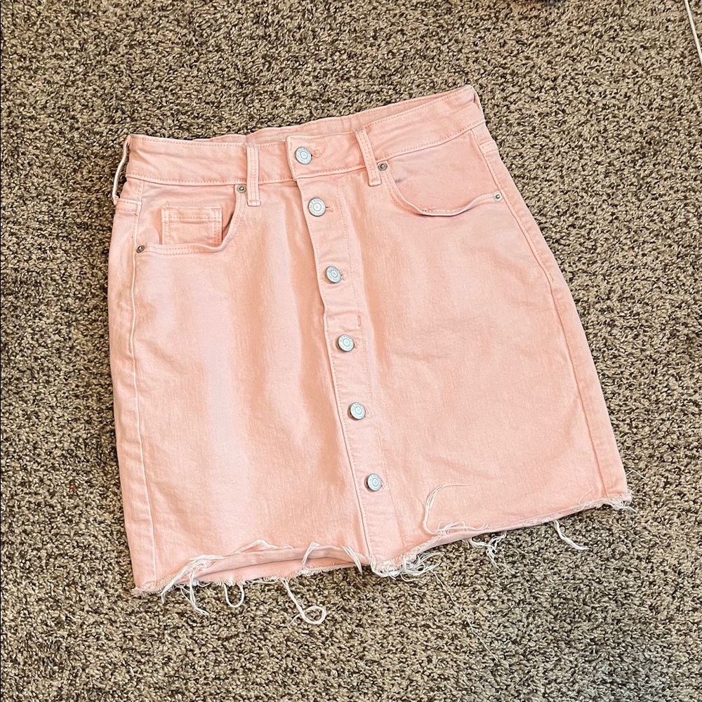 Light pink Denim Skirt